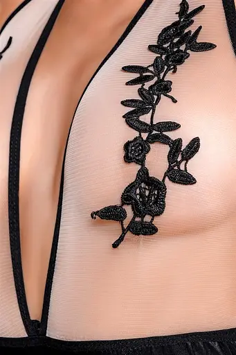 Боді Glossy Kiara M чорний - фото 4