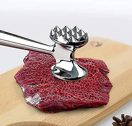 Молоток металевий двосторонній для відбивання м'яса з антиковзною ручкою 22 см, Kitchen Master 86816 - фото 5