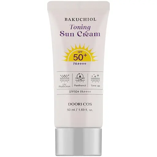 Крем тонуючий сонцезахисний Doori Cos Bakuchiol Toning Sun Cream SPF 50+ PA+ 50 мл