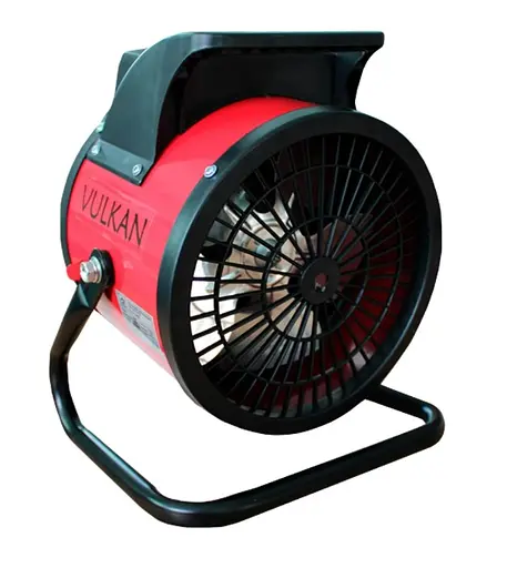 Електрична теплова гармата Vulkan 3,0 кВт, площа обігріву 30 кв.м., червоний/чорний (SL-PTC3000S) - фото 2