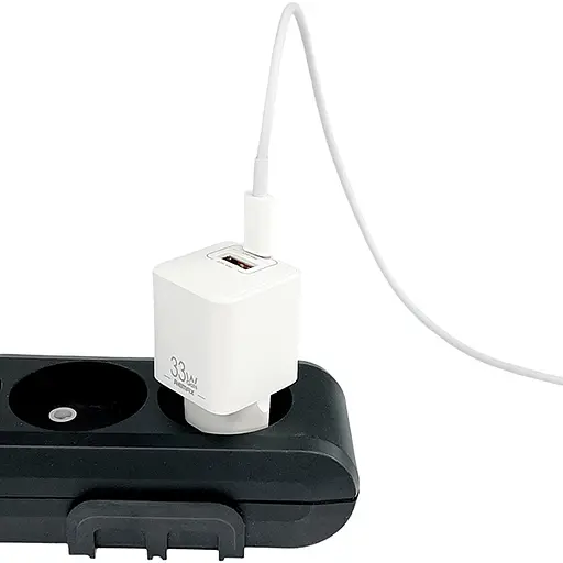 Зарядний адаптер GaN швидка зарядка 33W Remax RP-U26 PD+QC 1xType-c 1xUSB Білий - фото 4