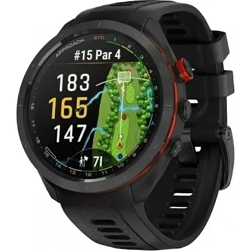 Смарт-годинник Garmin Approach S70 47mm B. Ceramic Bezel w. Black S. Band (010-02746-02/12)