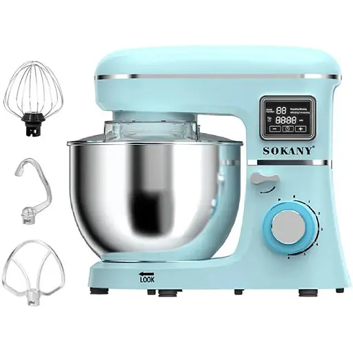Міксер-тістоміс Sokany 1800вт.,чаша нерж.8л.,6 режимів швидкості. SK-277