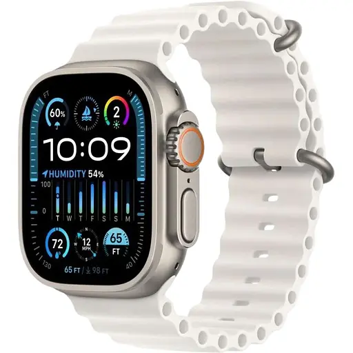 Смарт-годинник Apple Watch Ultra 2 GPS + Cellular 49mm Titanium Case with White Ocean Band (MREJ3)
