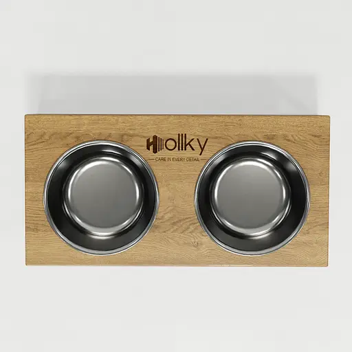 Hollky Base M — миски на підставці для середніх собак та великих котів (2 × 0,95 л) - фото 8