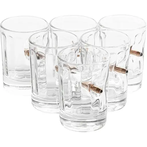 Набір чарок Gun&Fun гранені з кулею кал 5.45 кількість 6 штук об’єм 50 мл