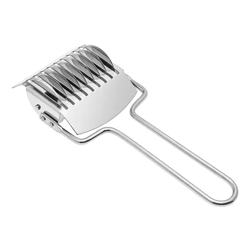 Ролик тесторезка лапшерезка для нарезки лапши, зелени из нержавеющей стали с ручкой, Kitchen Master 83608 - фото 5