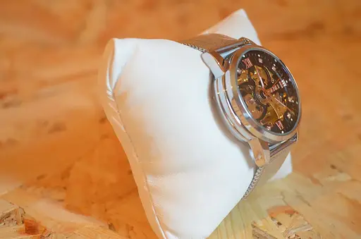 Мужские скелетоны часы Skmei 9199 (Серебристый) - фото 5