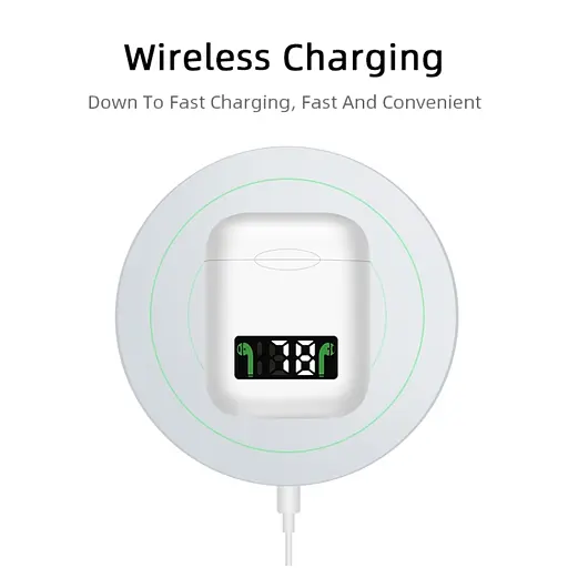 Беспроводные наушники i99 TWS белые с поддержкой беспроводной зарядки - фото 2