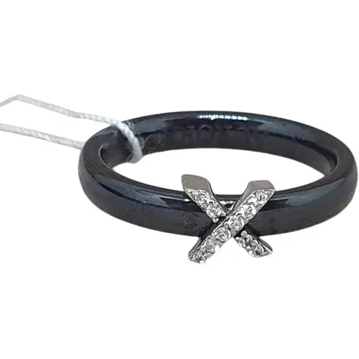 Серебряное кольцо Aurora с керамикой и фианитами. С1164Ч 17