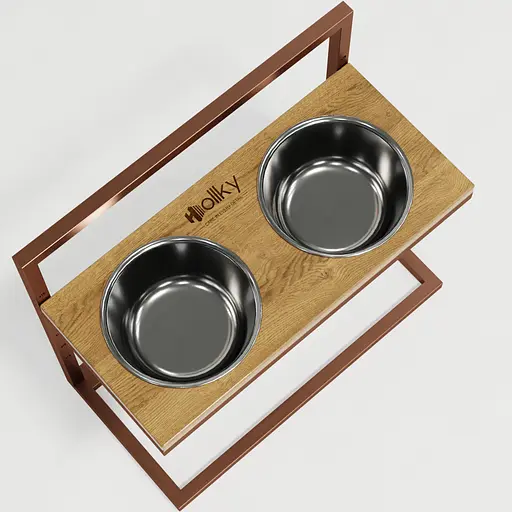 Hollky Flex L — регулируемые миски на подставке для больших собак (2 × 1.8 л) - фото 9