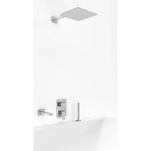 Душова система Kohlman Saxo 20 chrome + BOX прихованого монтажу QW211SQ20-007, Хром - фото 1