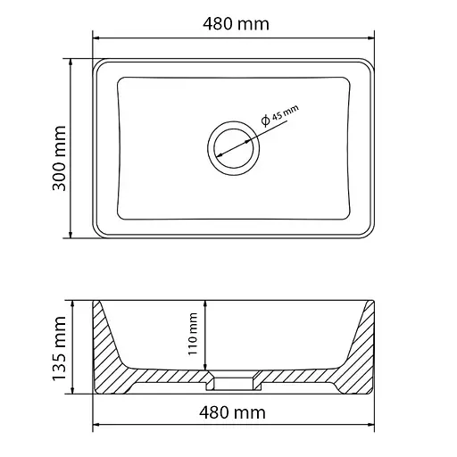Умивальник VBI Asti white накладний VBI-013003, Білий - фото 4