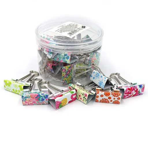 Біндер Квіти 32 мм, у банці PVC, 24 шт. в упаковці