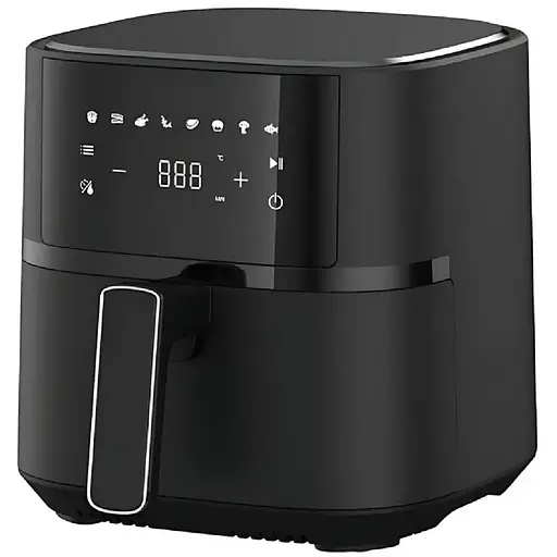 Многофункциональная мультипечь CROWNBERG AIR FRYER GRILL на 5 литров Аэрогриль, фритюрница без масла, аэрофритюрница Black
 - фото 1