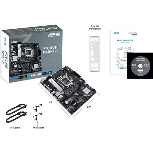 Материнская плата Asus Prime B660M-K D4 s1700 B660 2xDDR4 M.2 HDMI D-Sub mATX - фото 2