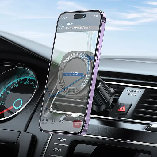Автодержатель Hoco H28 магнитный черный - фото 4