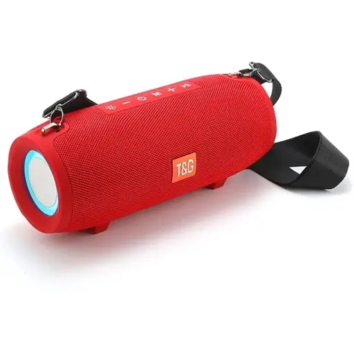 Портативная Bluetooth колонка T&G TG-322 беспроводная переносная колонка с влагозащитой Красная - фото 1
