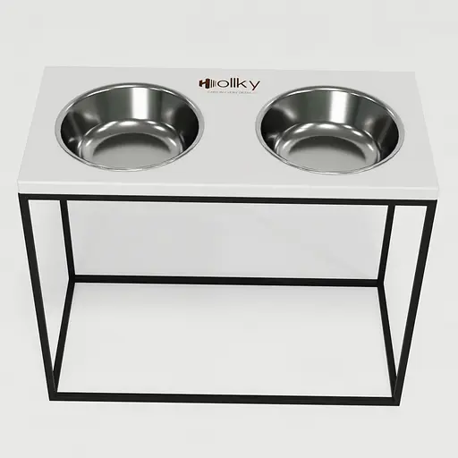 Hollky Base XL40 — миски на підставці для великих собак (2 × 1,8 л, висота 40 см) - фото 4