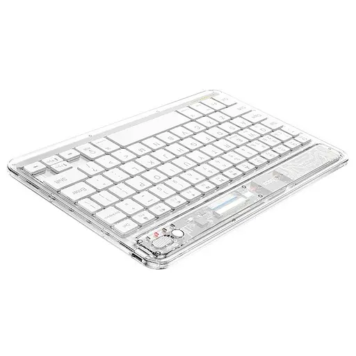Клавиатура HOCO Transparent Discovery edition wireless BT keyboard S55 (только английский) черная - фото 5