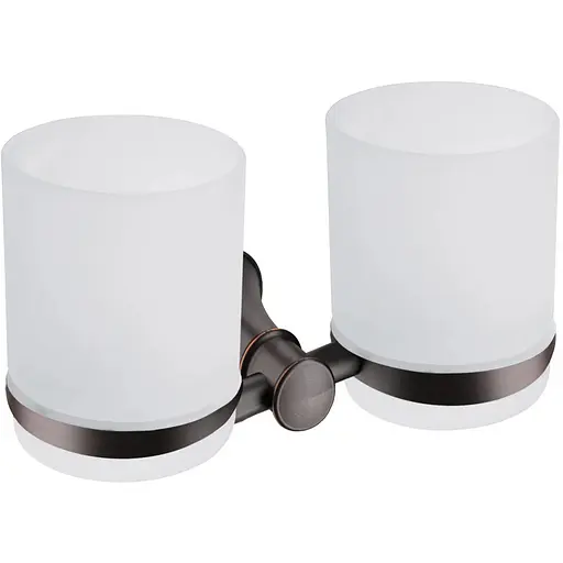 Склянка для зубних щіток подвійна Imprese Podzima Zrala ZMK02170824 чорний - фото 1