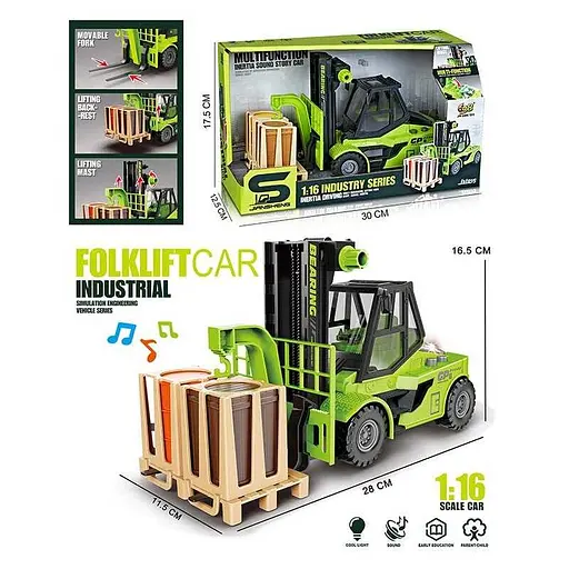 Машина спецтехники Погрузчик, JS130A, груз, инерция, звук, подсветка - фото 3
