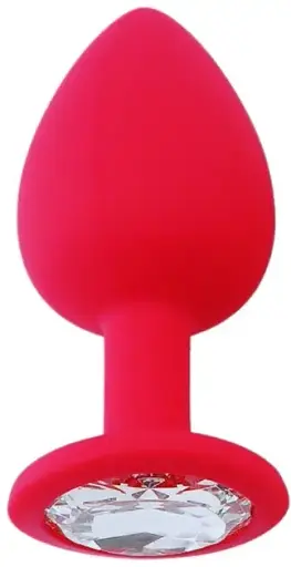 Анальная пробка I’MCUM Crystal Harmony Размер M 8x3.5 см Силиконовая Красная (IM-KGS201_M_red)