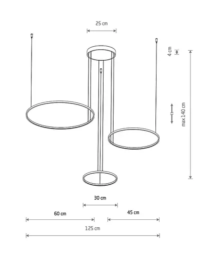 Люстра Nowodvorski 11602 Circolo LED 3x45W 3000K 1600Lm IP20 Біла - фото 2