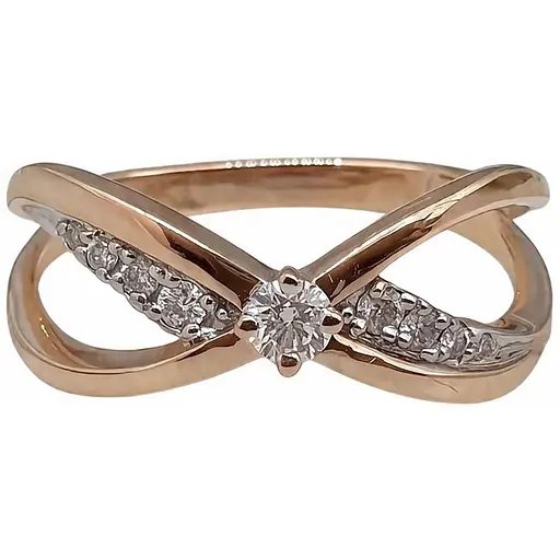 Золотое кольцо ЧАЙКА с бриллиантами. 11161 17,5 - фото 1