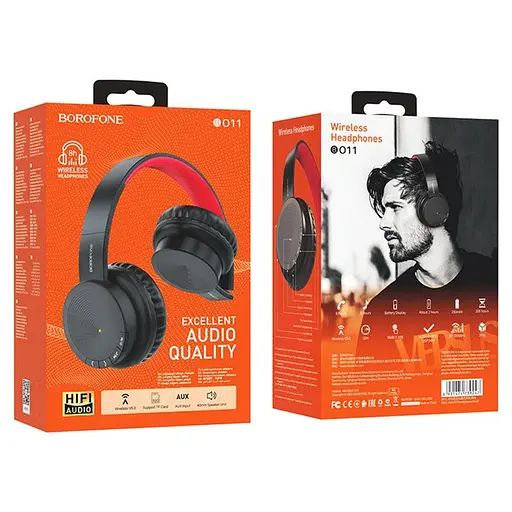 Беспроводные наушники Bluetooth Borofone BO11 черный - фото 4