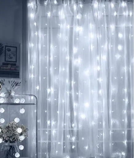 Гирлянда леска штора Лучи Росы 3х2м Led 220В Белый свет - фото 4