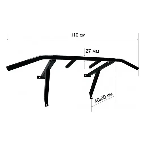 Турнік настінний Wide Pro чорний NE-TR-16B - фото 4