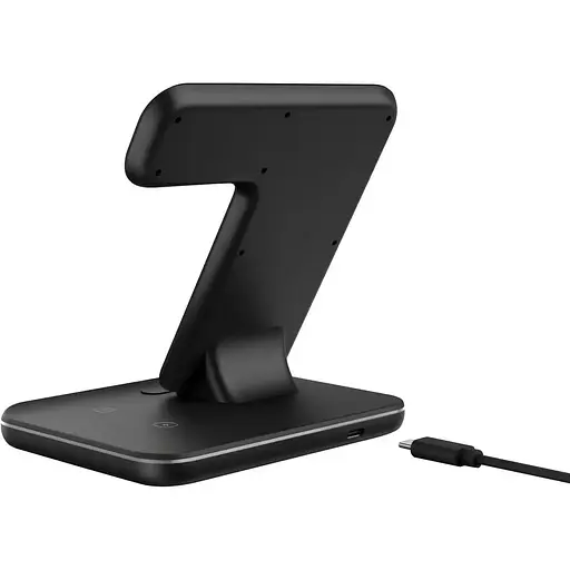 Беспроводное зарядное устройство RIAS Q84 Qi 3в1 Black - фото 4