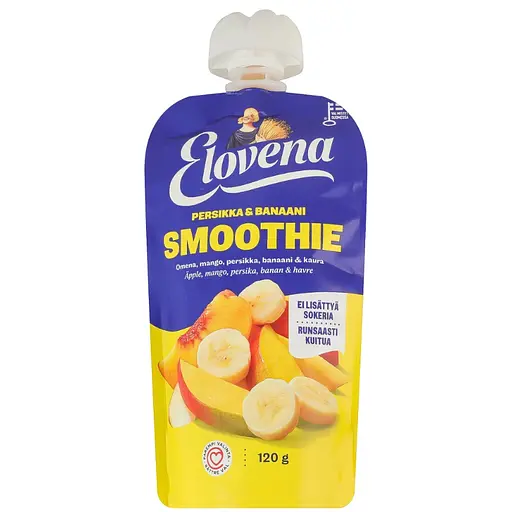 Смузи Elovena персик и банан 120 мл 