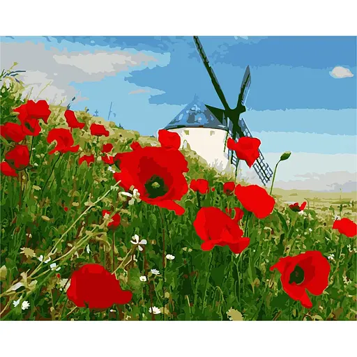 Картина за номерами Млин ArtStory 40х50 см різнокольорова 000169165