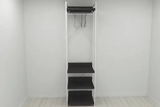 Шафа Гардероб Уні секція 3 серії Коннект Ferrum-decor 220x60x50см Білий метал ДСП Венге Магія 32 мм (FRD-104532) - фото 8