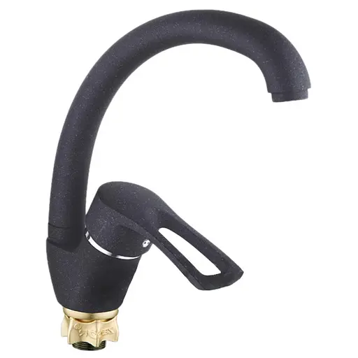 Змішувач для кухні Zegor YUB4-A181KB одноважільний чорний 30412 - фото 1