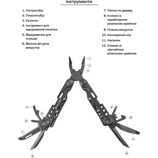Мультитул Active Tactic II Tool Black - фото 7