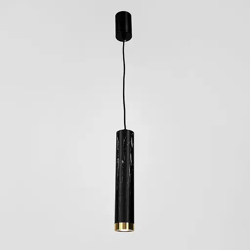 Мінімалістичний підвіс у чорному мармуровому корпусі 32х6 см | Арт. A077/1 BK | Line F - фото 5