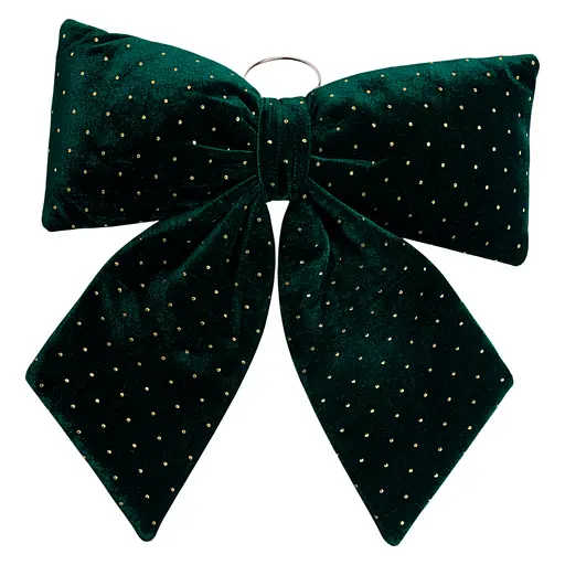 Оксамитовий бант новорічний 45х50 см Зелений Yiwu CR-2-10