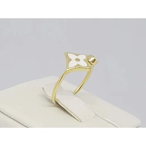 Золоте кільце Столична Ювелірна Фабрика з емаллю і фіанітом. 154216ЖЕБ 15,5 - фото 3