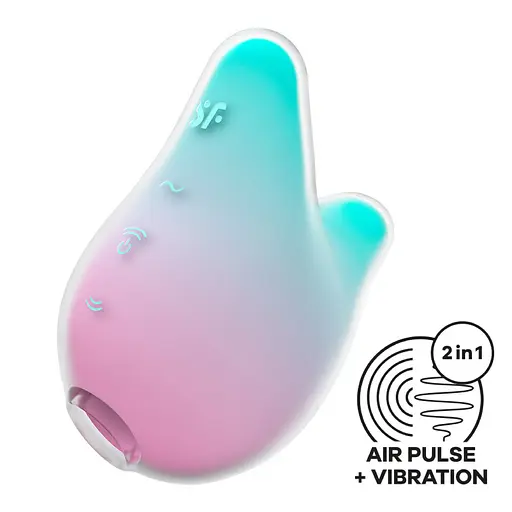Вакуумний стимулятор клітора з вібрацією Satisfyer Mermaid Vibes м'ятний - фото 7