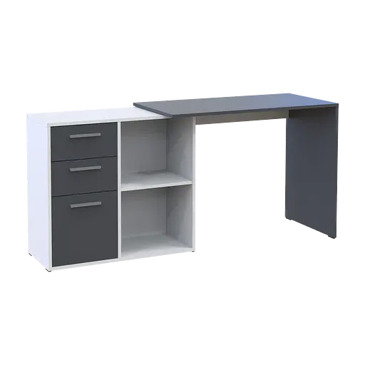 Офісний стіл Doros T8 Білий/Графіт 100х83х75 (41516125) - фото 5
