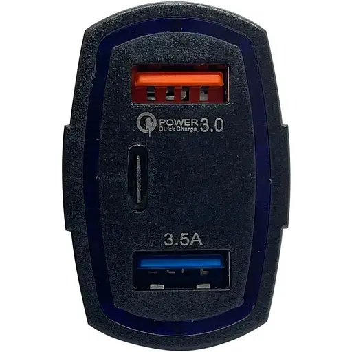 Автомобільний зарядний пристрій XON UniLink Type-C 15W PD15 + QC3.0 + 5V/3.1A Black (5060948063425) - фото 3