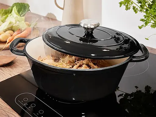 Чавунна каструля казан з крапельною системою Livarno Німеччина, 2,2 л, чорна 21186 - фото 7