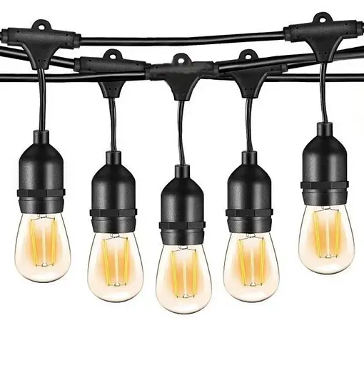 Премиум LED гирлянда Ретро 5 м солнечная панель - фото 5