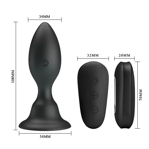 Анальна пробка MR Play Vibrating Anal Plug 10.8 см (чорний) - фото 3