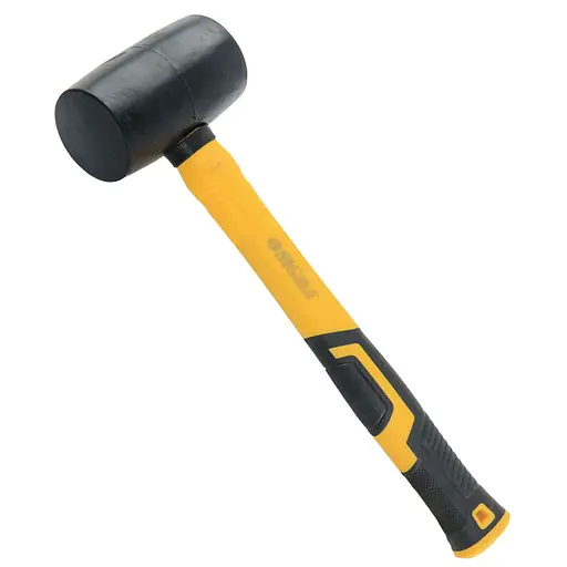 Киянка гумова Sigma 340 г фібергласова рукоятка. чорна (4317351) - фото 1