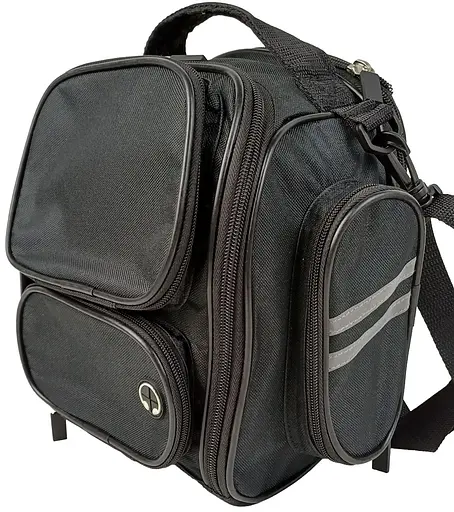 Мото сумка Riciclo на магнитах на бак мотоцикла с дождевиком черная sum0028835 - фото 2