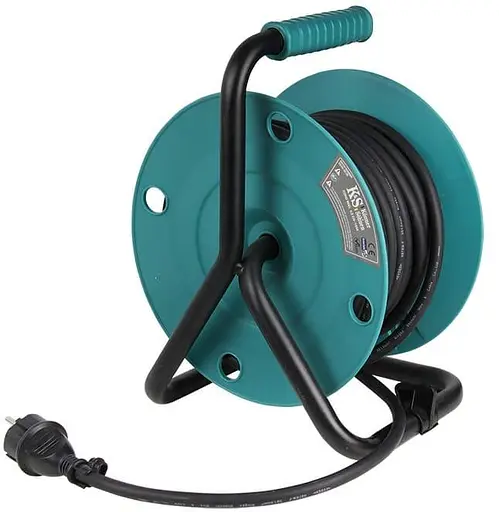 Сетевой фильтр KS CR-15M, 3000 Вт, 4х16 А/230 В, 3х1,5 мм, IP44, 3,2 кг, на катушке, 15 м, черный (KSCR-15M) - фото 6